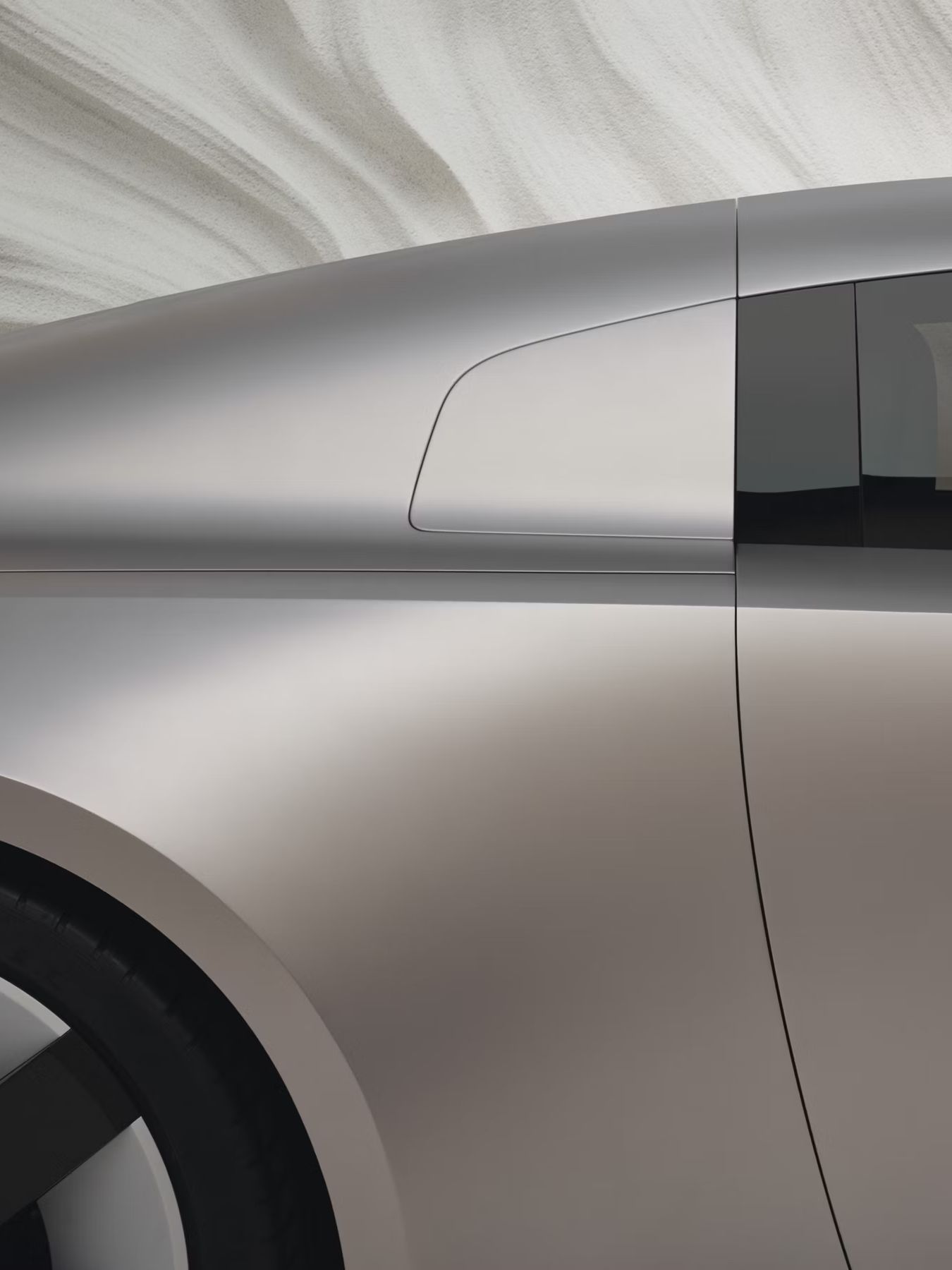 Seitliche Detailansicht des Audi Concept C